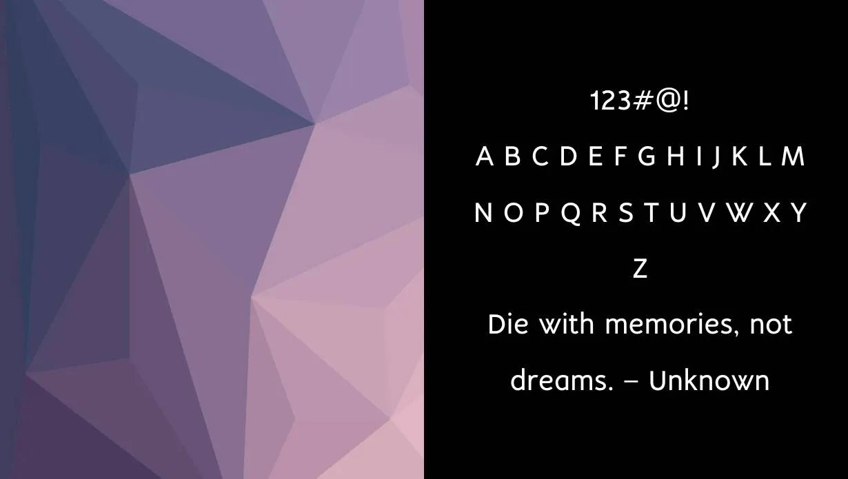 view of No Name 37 Font Family