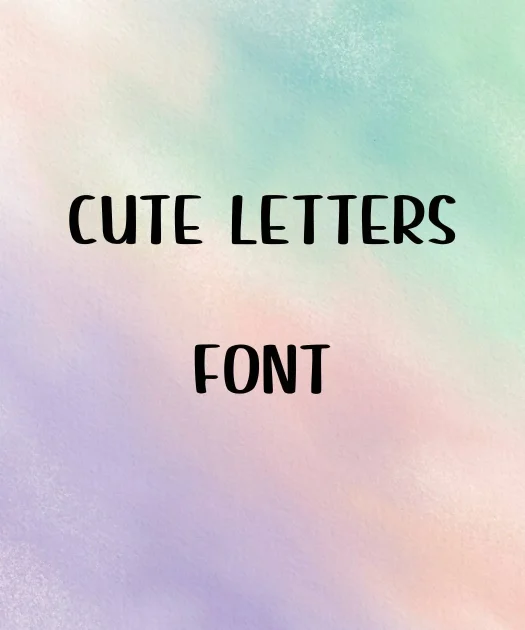Cute Letters Font Free Download