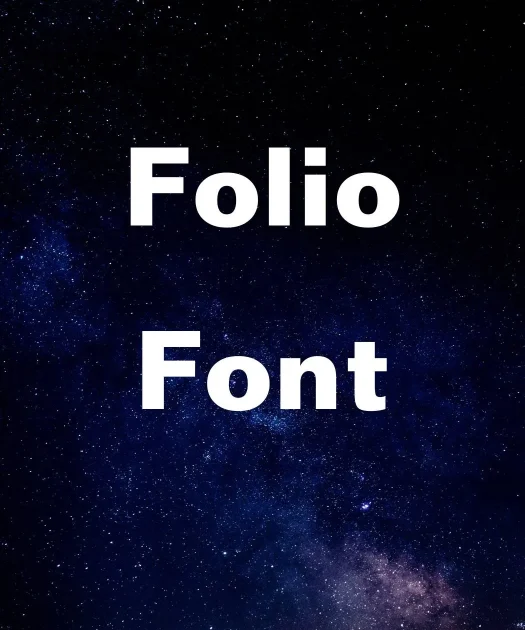 Folio Font Free Donwload