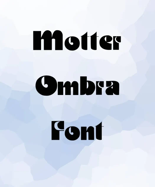 Motter Ombra Font Free Download