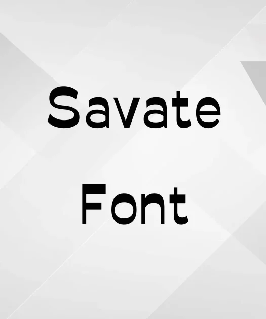 Savate Font Free Download