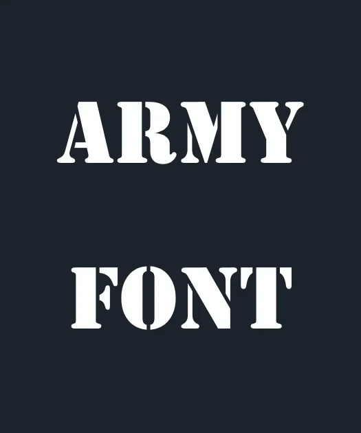 Army Font Free Download