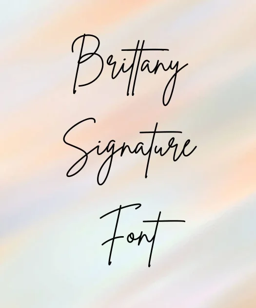 Brittany Signature Font Free Download