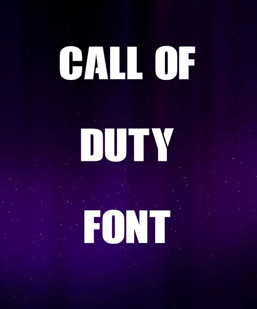 Call Of Duty Font Free Download