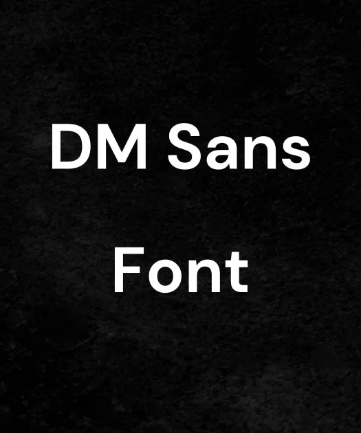DM Sans Font Free Download
