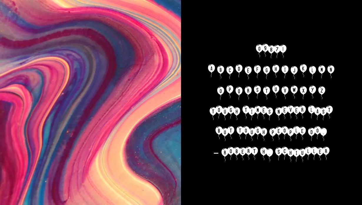 View of Happy Birthday Font Family