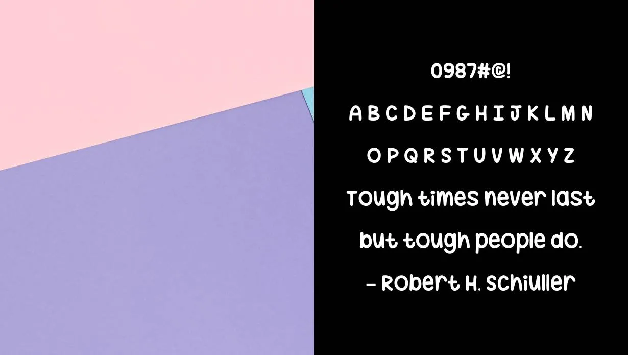 View of Hug me Tight Font