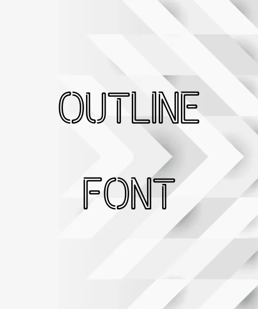 Outline Font Free Download
