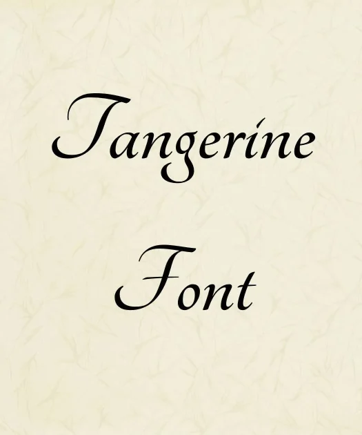 Tangerine Font Free Download
