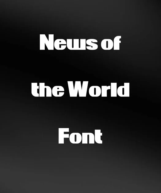 News of The World Font Free Download