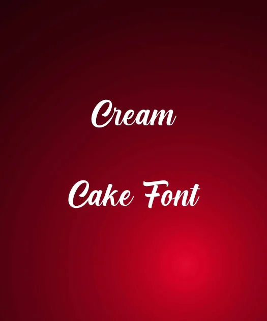 Cream Cake Font Free Download
