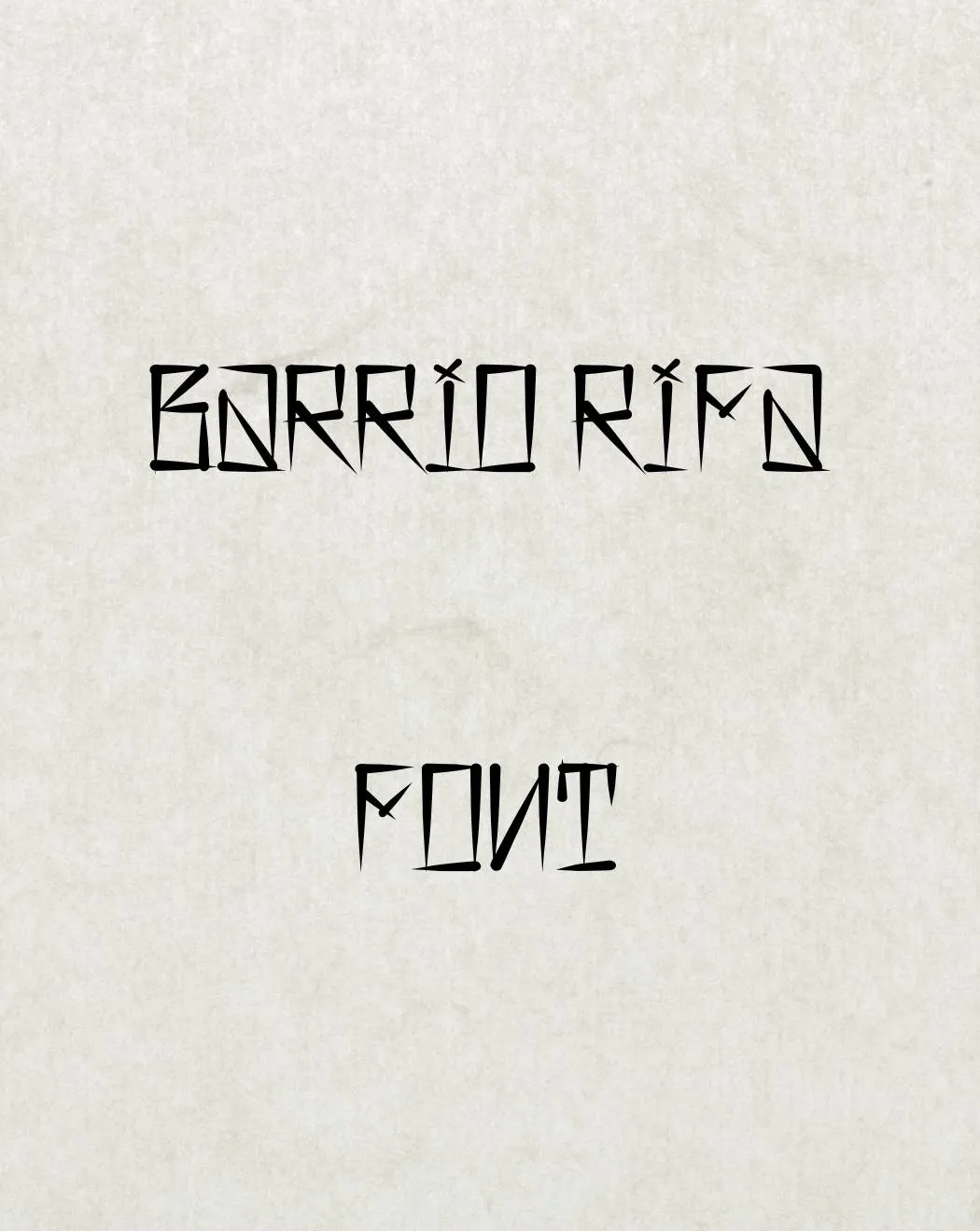 Barrio Rifa Font Free Download