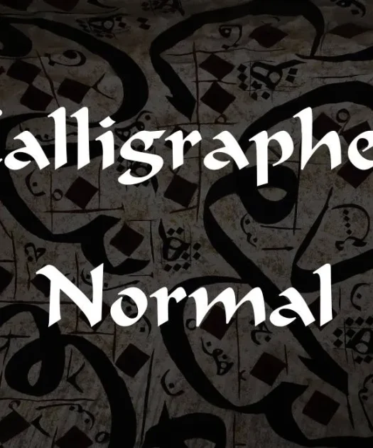 Calligrapher Normal Font Free Download