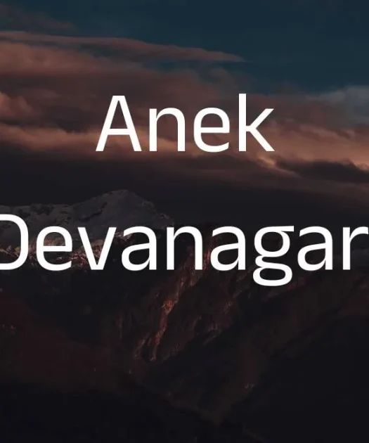 Anek Devanagari Font Free Download