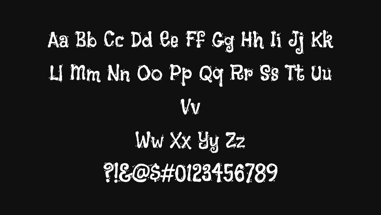 Black and White Picture Font