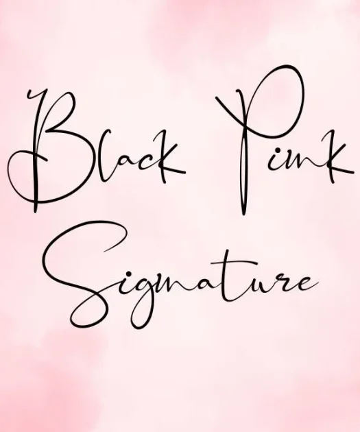 Black Pink Signature Font Free Download