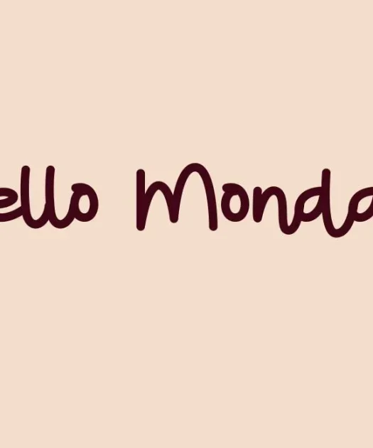 Hello Monday Font Free Download