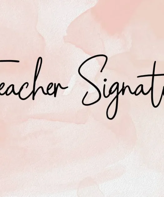 Teacher Signature Font Free Download