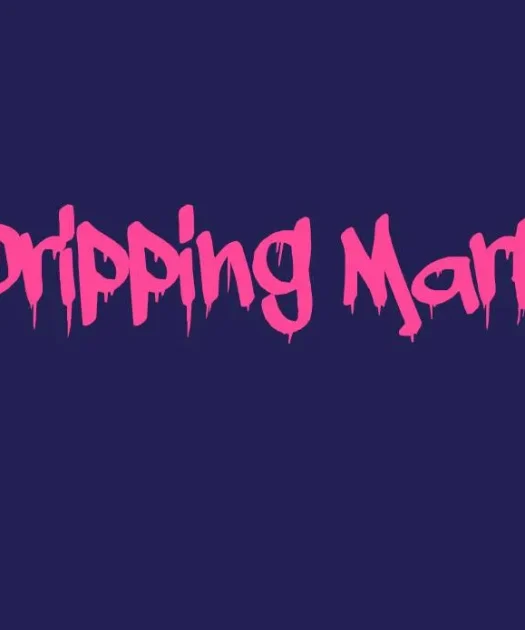 A Dripping Marker Font Free Download
