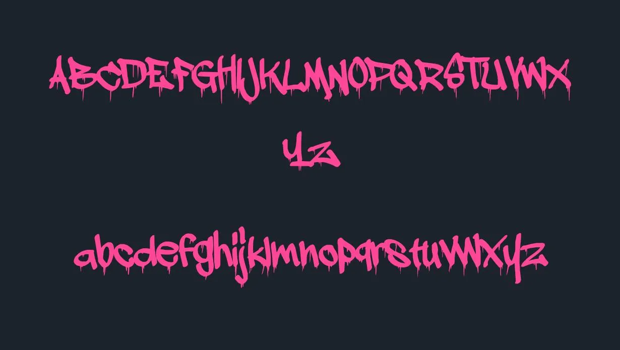 A Dripping Marker Font