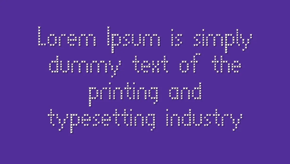 Cross Stitch Font