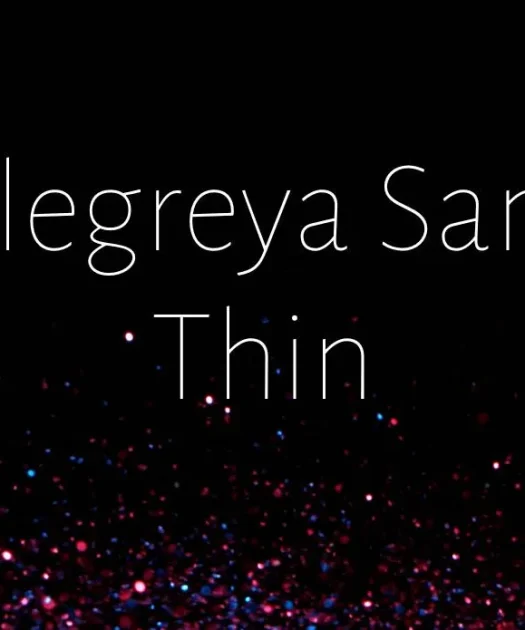 Alegreya Sans Thin Font Free Download