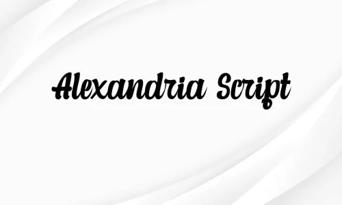 Alexandria Script Layered Font Free Download