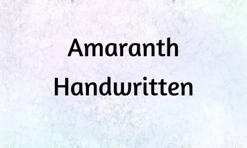 Amaranth Handwritten Font Free Download