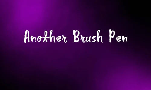 Another Brush Pen Font Free Download