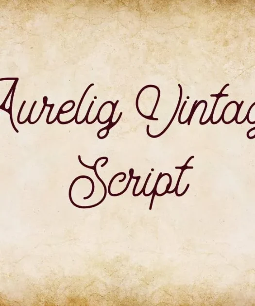 Aurelig Vintage Script Font Free Download