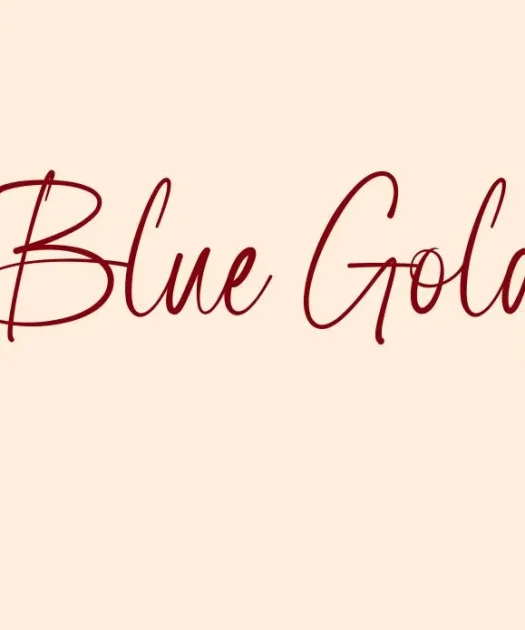 Blue Gold Font Free Download