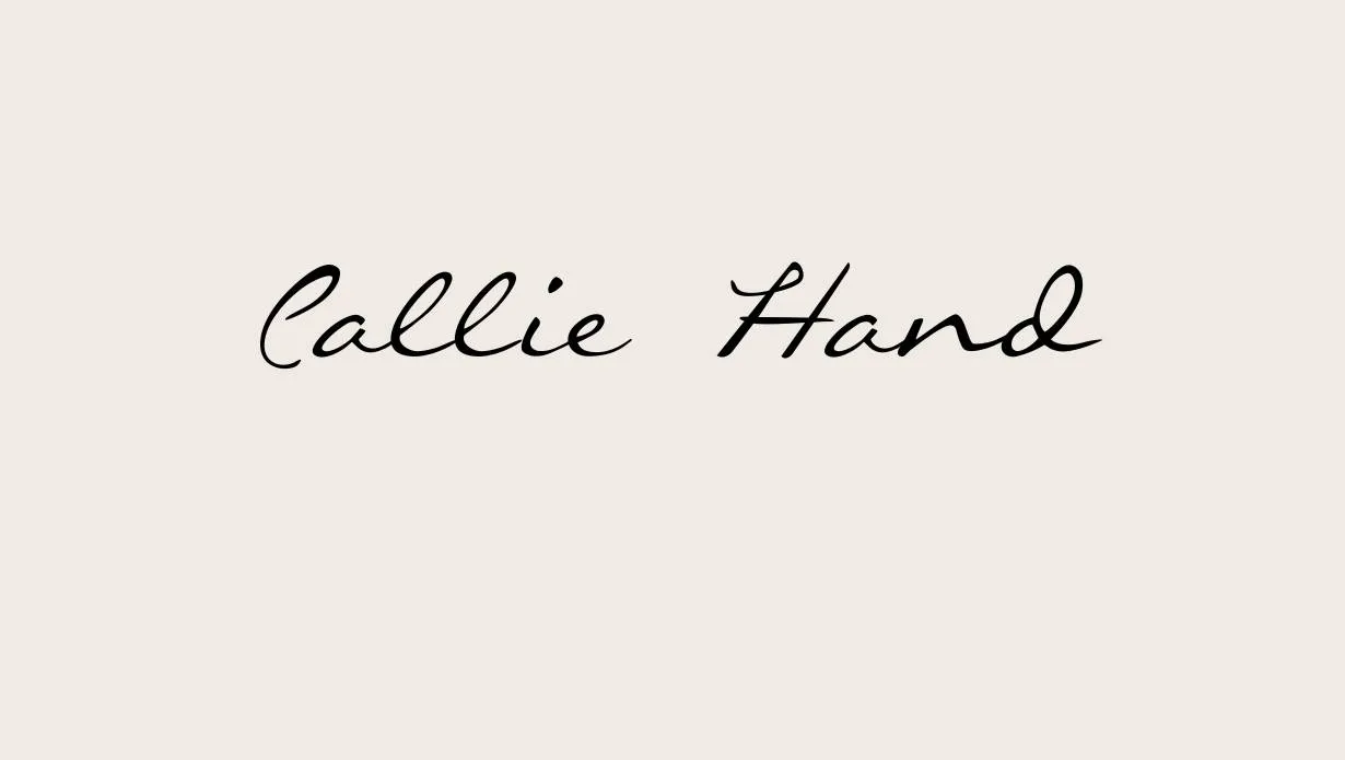Callie Hand Font Free Download