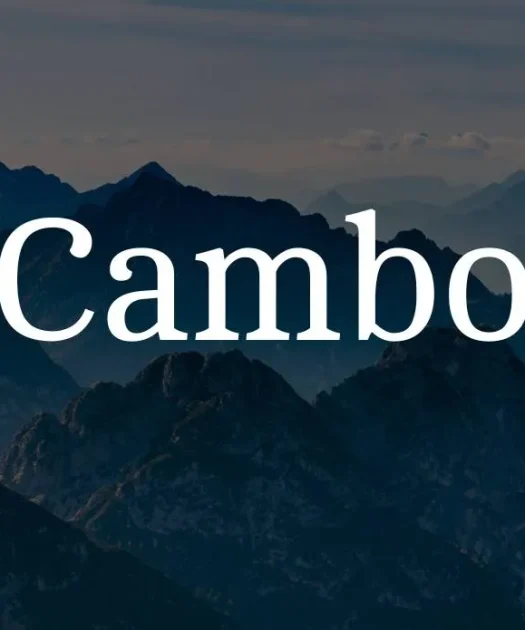 Cambo Font Free Download