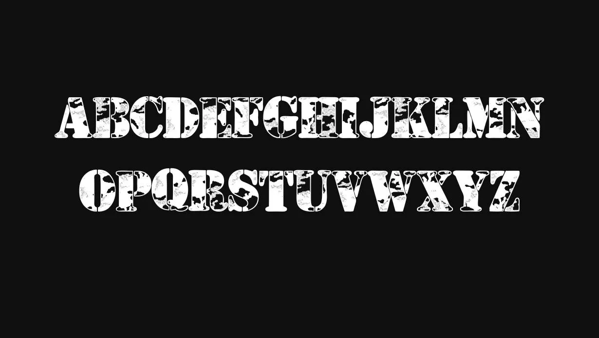 Camouflage Font 