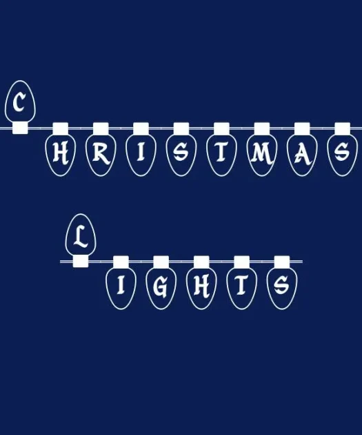 Christmas Lights Font Free Download