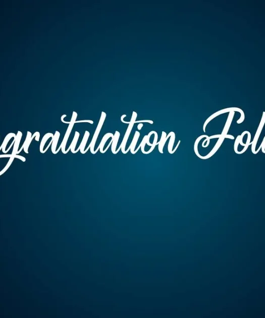 Congratulation Folding Font Free Download