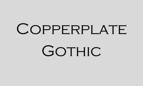 Copperplate Gothic Font Free Download
