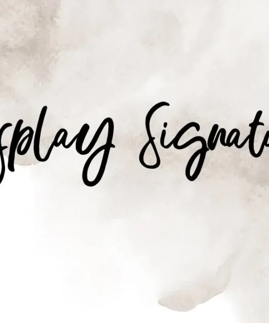 Display Signature Font Free Download