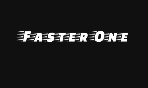 Faster One Font Free Download