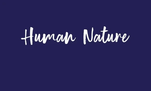 Human Nature Font Free Download