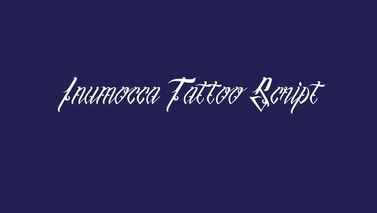 Inumocca Tattoo Script Font