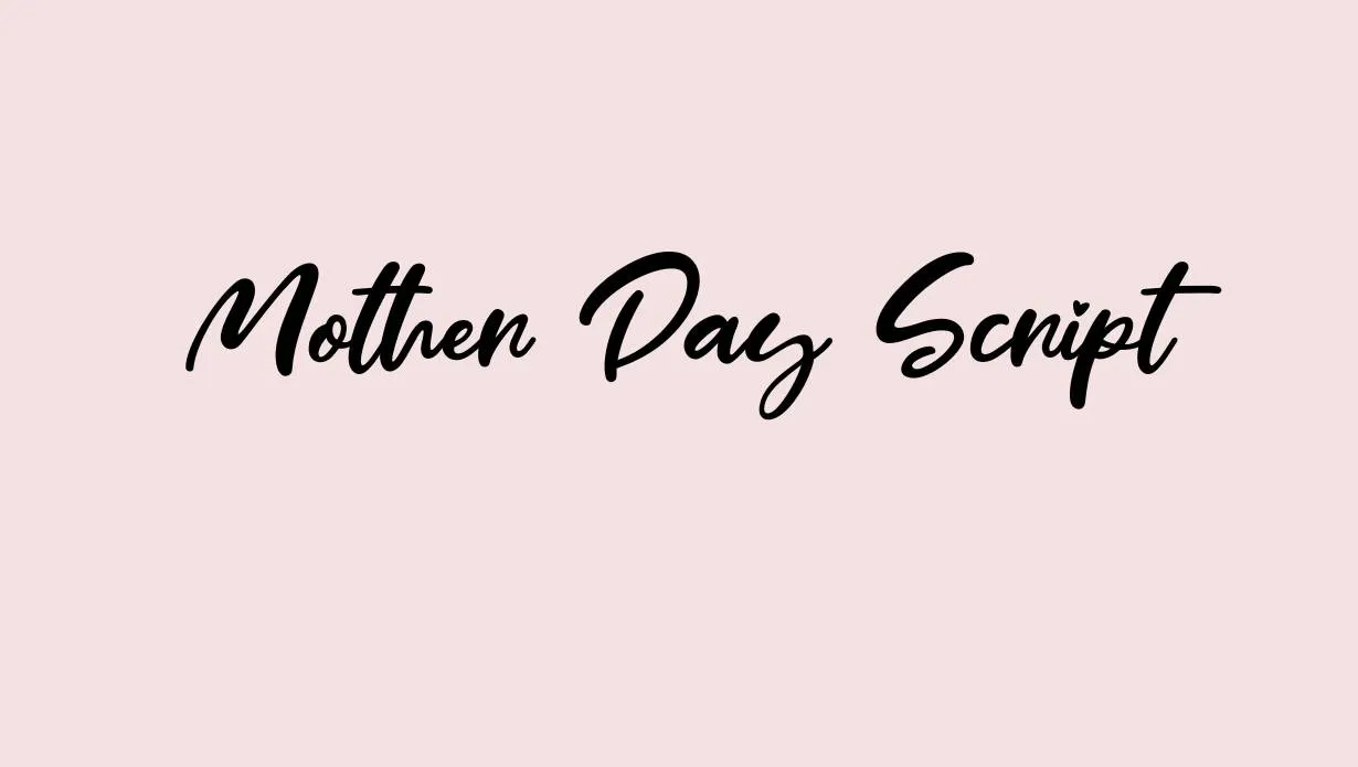 Mother Day Script Font