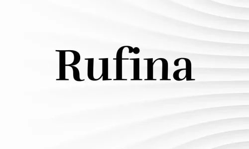 Rufina Font Free Download