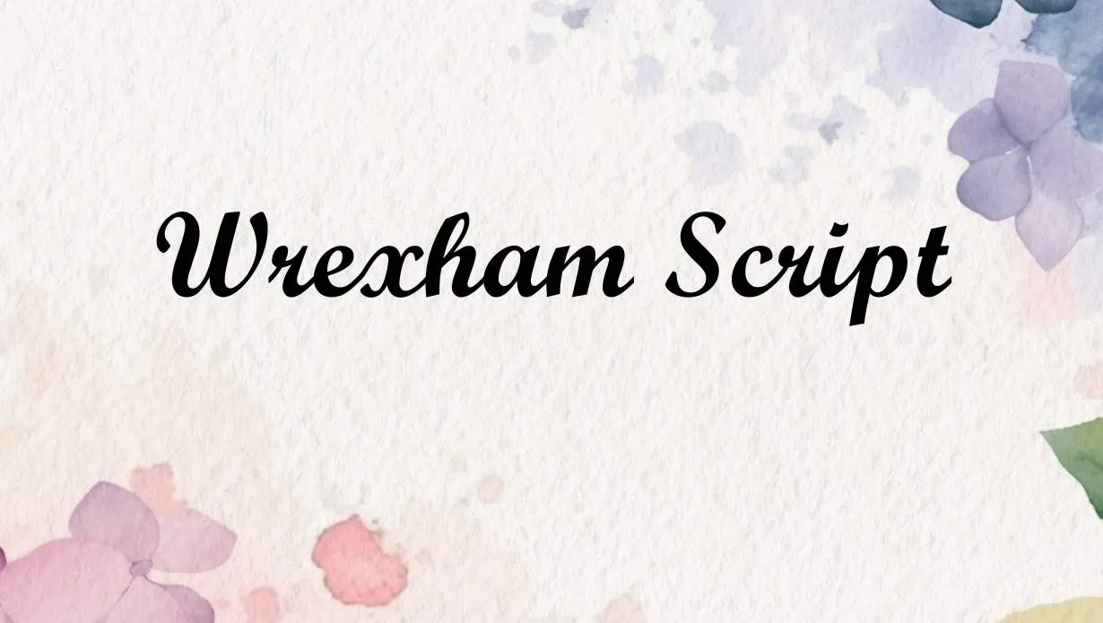 Wrexham Script Lettering Wrexham Script Font Free Download