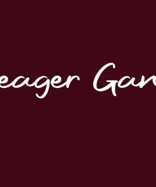 Yeager Gang Font Free Download