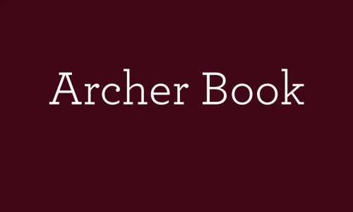 Archer Book Font Free Download