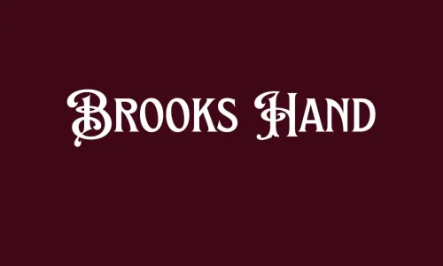 Brooks Hand Bold Font Free Download