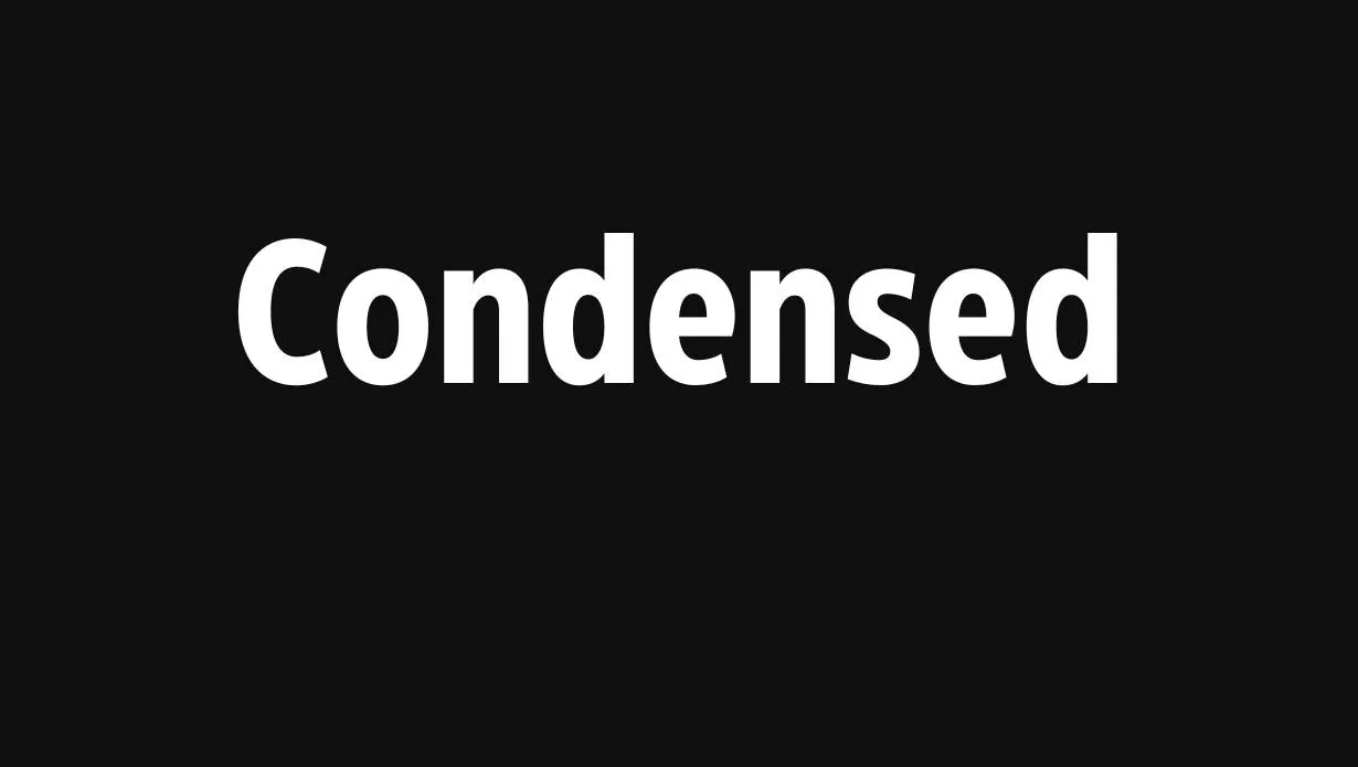 Condensed Font Free Download