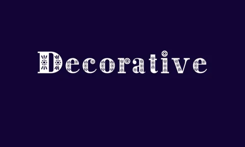Decorative Font Free Download