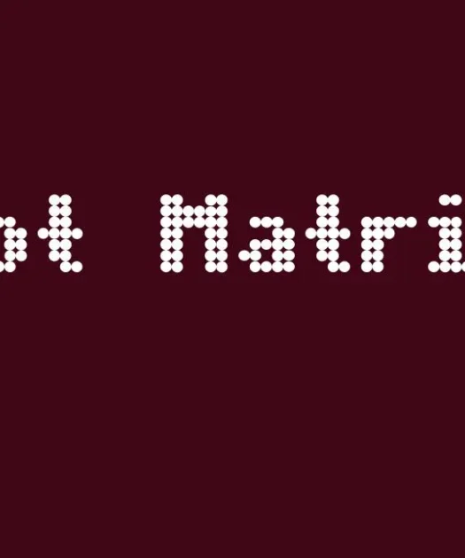 Dot Matrix Font Free Download